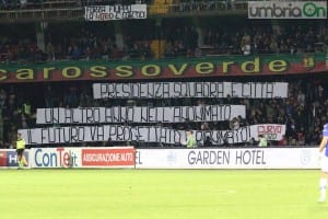 Il messaggio della curva nord all'ambiente rossoverde