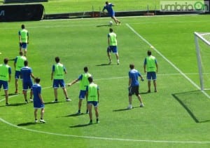 La squadra in campo mercoledì mattina