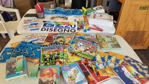 Il materiale didattico che sarà consegnato (foto Curva nord)