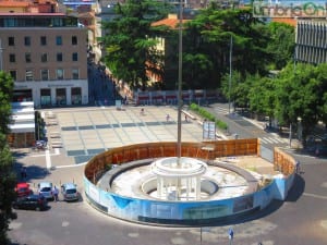 La partenza da piazza Tacito verso via Mazzini