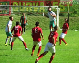 Cason in azione durante il match
