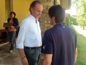 Rodolfi con Buffon a Coverciano (foto klub.utelabdarugas.hu)