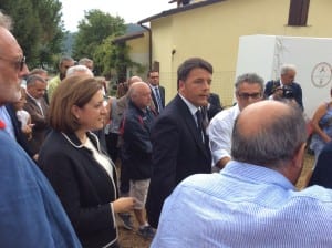 visita renzi norcia terremoto