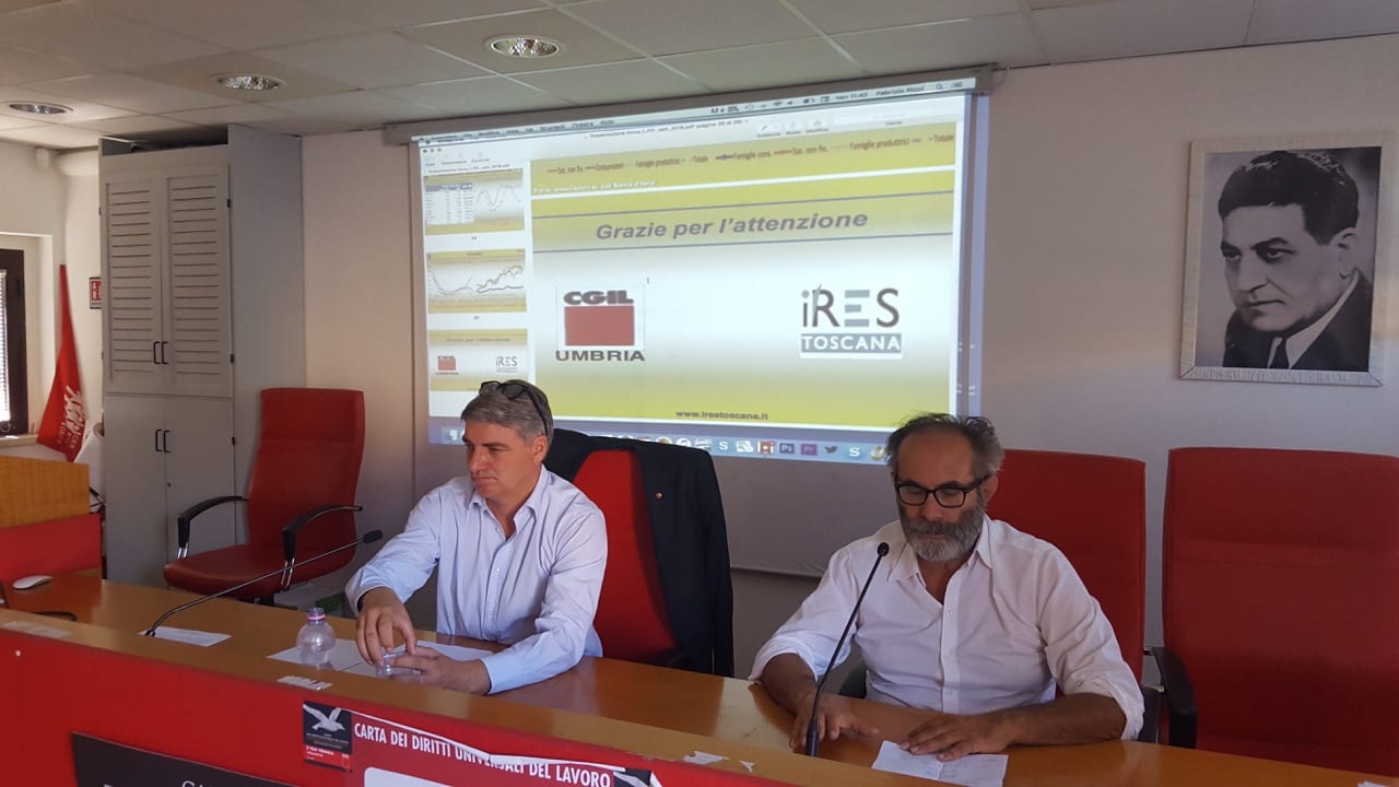 Umbria, allarme Cgil: «Economia in bilico»