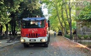 I vigili del fuoco sul posto