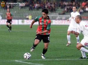 Luis Jiménez in rossoverde (foto Ternana Calcio)