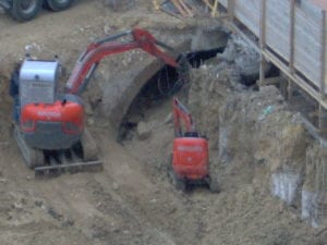 I lavori per il parcheggio