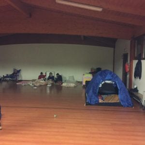 A Nocera si dorme nel palasport