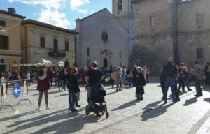 L'attesa per il Papa nel centro di Norcia