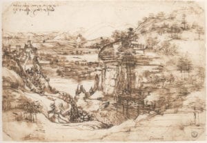 Il 'Paesaggio con fiume' di Leonardo da Vinci