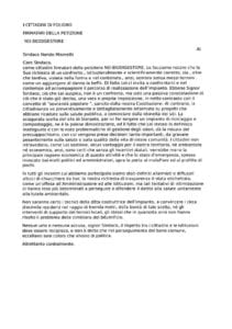 La risposta dei firmatari