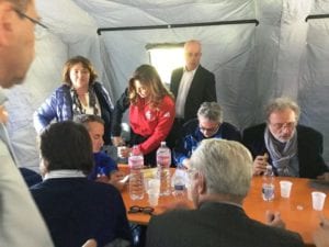 L'assessore Cecchini nelle zone terremotate