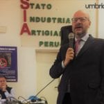 Assessore Antonio Bartolini IIS Piscille Perugia Convegno sul fumo