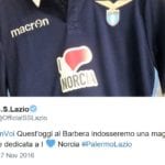 Lazio tweet I Love Norcia