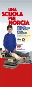 locandina coop, scuol, norcia , terremoto