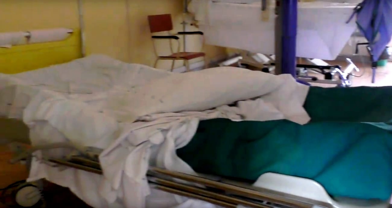 Ospedale di Cascia letti sfatti