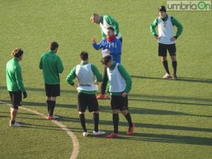 Carbone durante l'allenamento di martedì