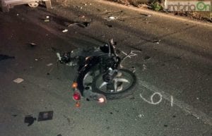 Lo scooter distrutto
