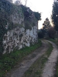 Tratto di strada originale a Marmore percorsa da Leonardo a cavallo