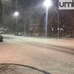 Umbria, torna il gelo: neve fino a 200 metri