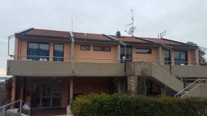 La struttura che ospita gli sfollati a San Feliciano