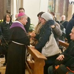 Alessandro Riccetti accolto dal vescovo