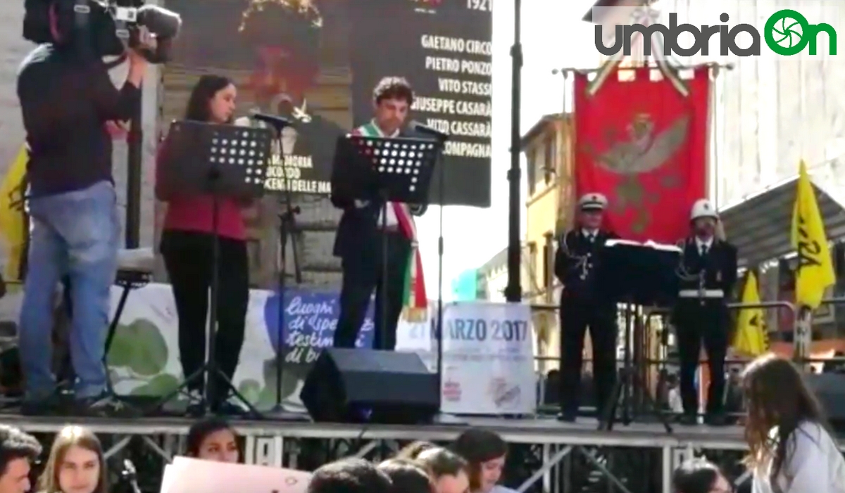 ‘Libera’, Romizi legge l’elenco delle vittime