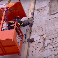 Norcia, San Benedetto: campanile in sicurezza