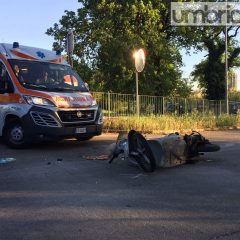 Terni, strada Cerqueto: incidente con ferito