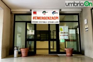 Ufficio del Lavoro Perugia protesta cgil cisl uil Centro per l'impiego