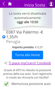 App My Cicero parcheggio perugia Sipa