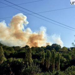 Terni, allarme incendio in zona Vasciano