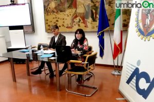Ruggero Campi (Aci) e Sabrina Angiona (Istat) presentano i dati sugli incidenti in Umbria nel 2016
