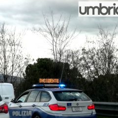 Perugia, incidente: raccordo bloccato