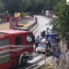 Perugia, auto ribaltata a Fontivegge: ferita