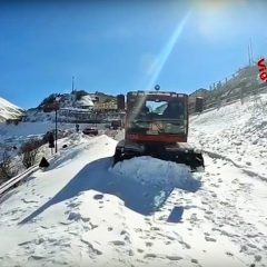 Castelluccio, il 115 si esercita sulla neve
