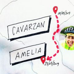 Amelia ad Amelia dopo 770 km in bicicletta
