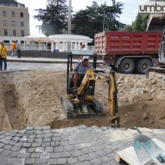 Fontana piazza Tacito, tempo di sbancamento