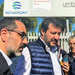 Terni, Salvini alla Treofan a ruota libera