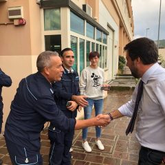Salvini a Capanne, incontro con gli agenti