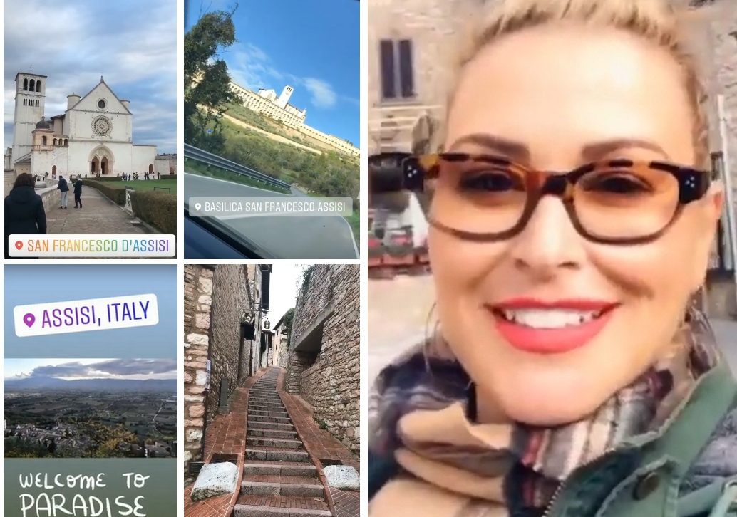 «Oh my God!»,  Anastacia stregata posta Assisi sul web