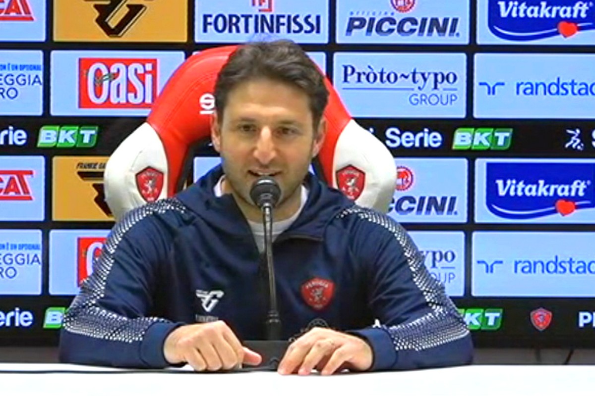 Perugia-Entella 2-0 Conferenze allenatori