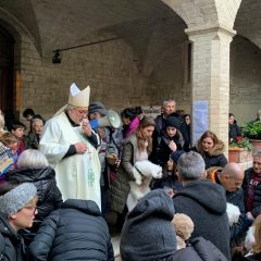 Perugia, il Vescovo benedice gli animali