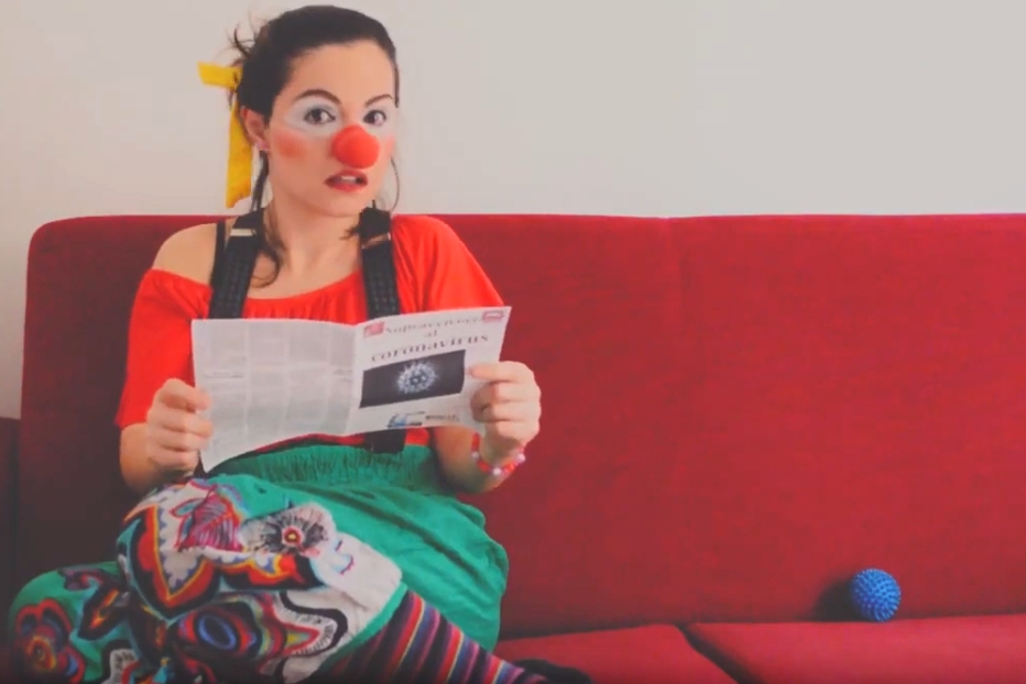 Il coronavirus spiegato ai bambini dal clown