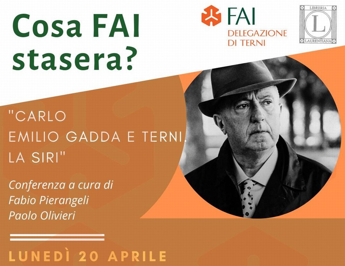 Terni, il Fai ricorda Gadda su Zoom