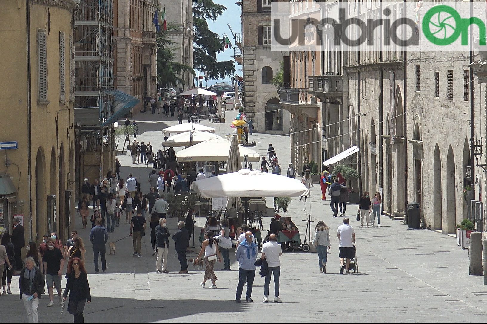 Fase Tre a Perugia: prima domenica con turisti da fuori regione
