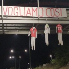 Perugia in C: macabra protesta dei tifosi