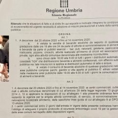 Covid, ordinanza Tesei: il documento Pdf e il video della conferenza