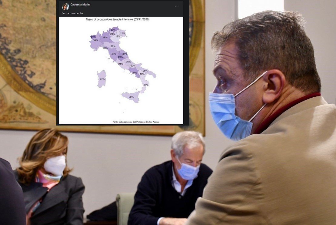 «Situazione è seria». Bertolaso ‘aiuta’ Tesei. E la Marini sui social…