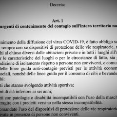 LEGGI – Decreto Legge e nuovo Dpcm (.pdf)